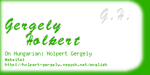 gergely holpert business card